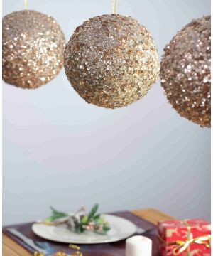 Champagne Glitter Bauble