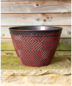 Black and Red Aztec Planter
