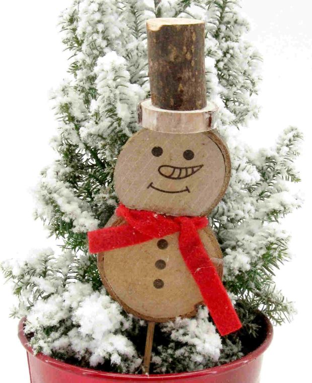 Decorative Mini Snowman Pick
