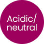 acidic or neutral pH